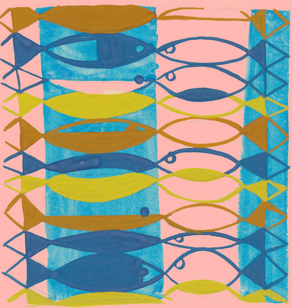 Detail of The Blue Ocean by Karel van Kooning