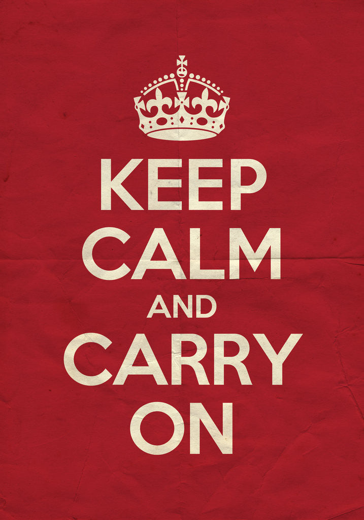 Detail of Keep Calm And Carry On Poster in Blazer Vintage by Magnolia Box