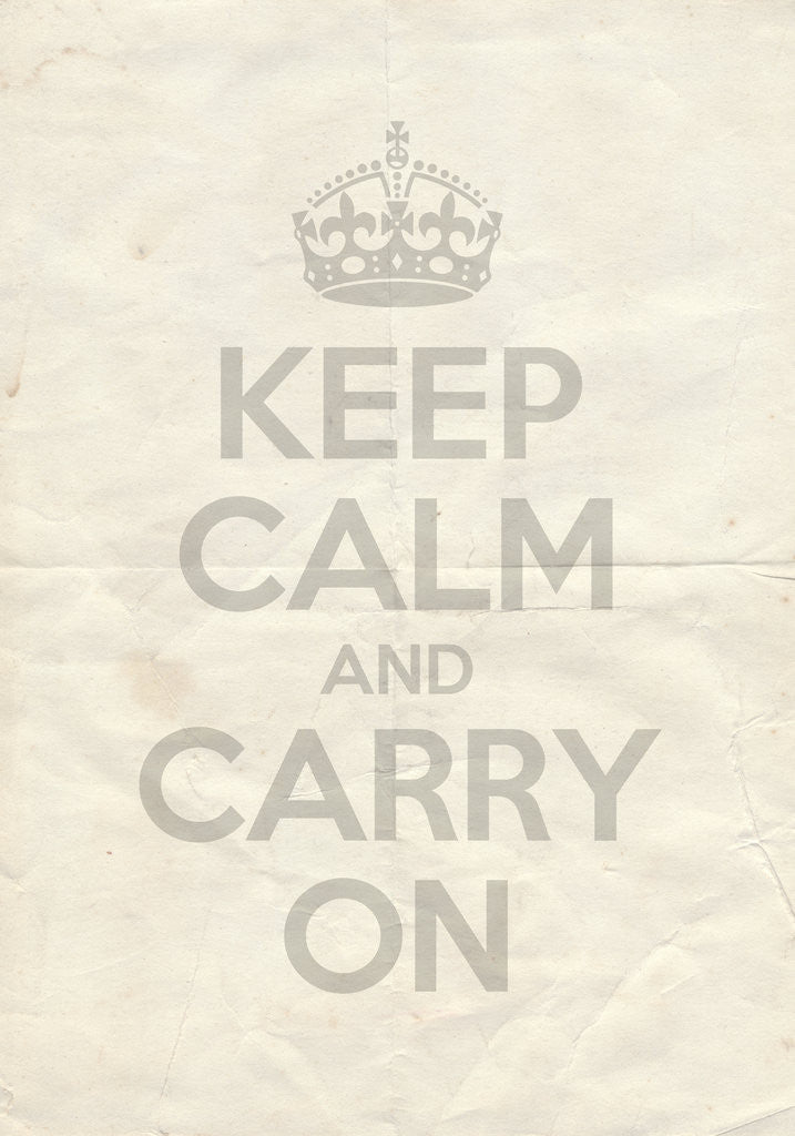 Detail of Keep Calm And Carry On Poster in Blazer Vintage Reversed by Magnolia Box