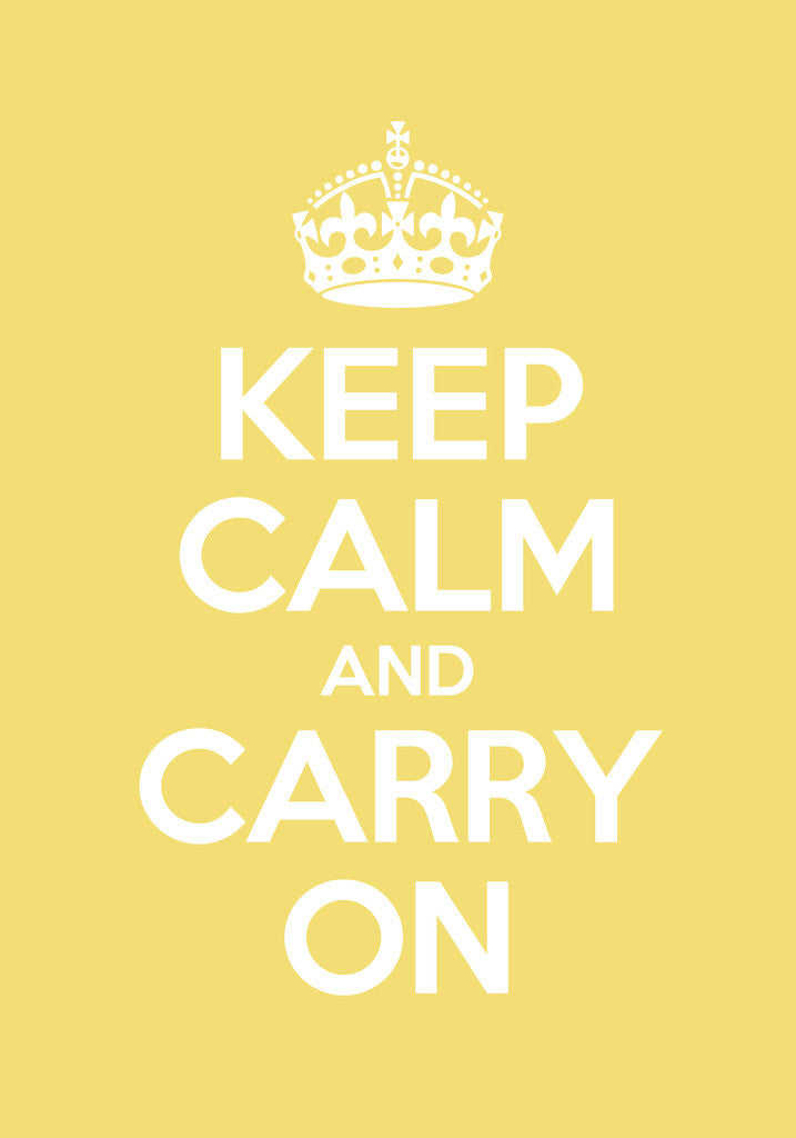 Detail of Keep Calm And Carry On Poster in Babouche by Magnolia Box