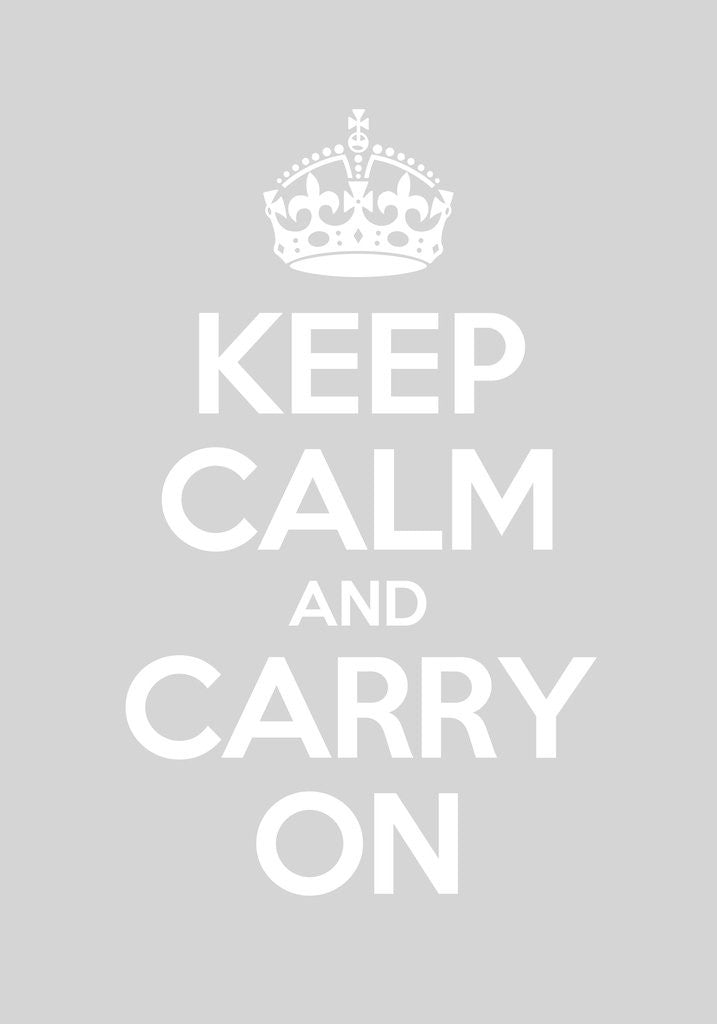 Detail of Keep Calm And Carry On Poster in Blackened by Magnolia Box