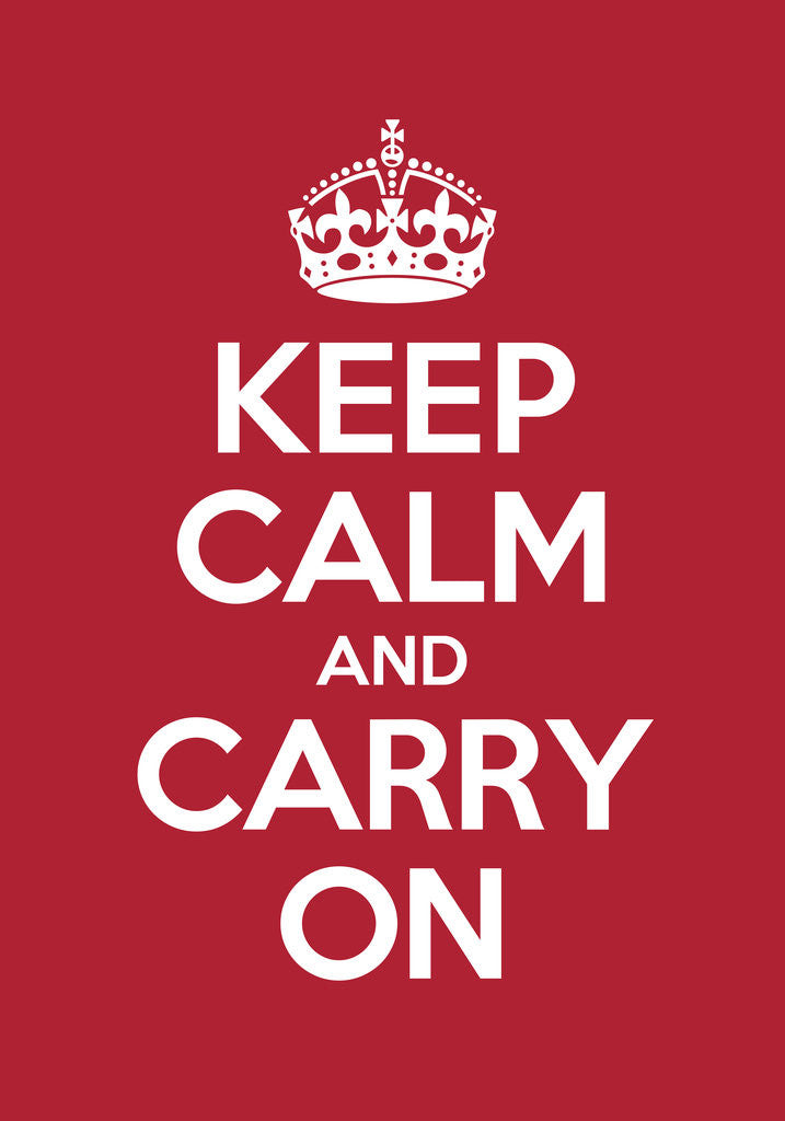 Detail of Keep Calm And Carry On Poster in Blazer by Magnolia Box