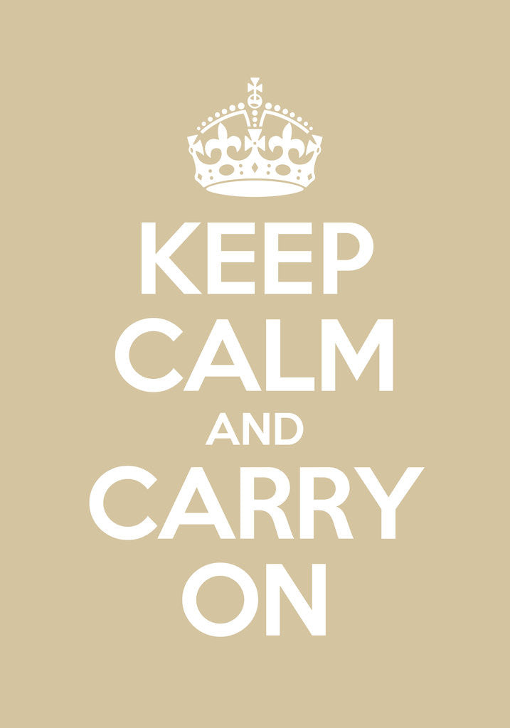 Detail of Keep Calm And Carry On Poster in Cord by Magnolia Box