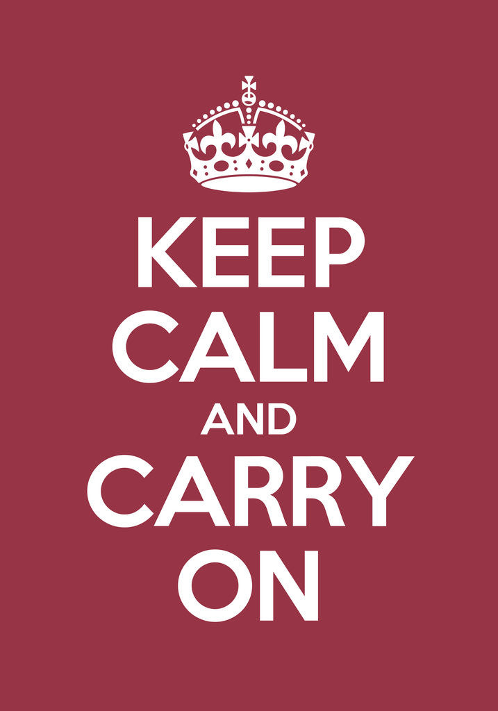 Detail of Keep Calm And Carry On Poster in Eating Room Red by Magnolia Box