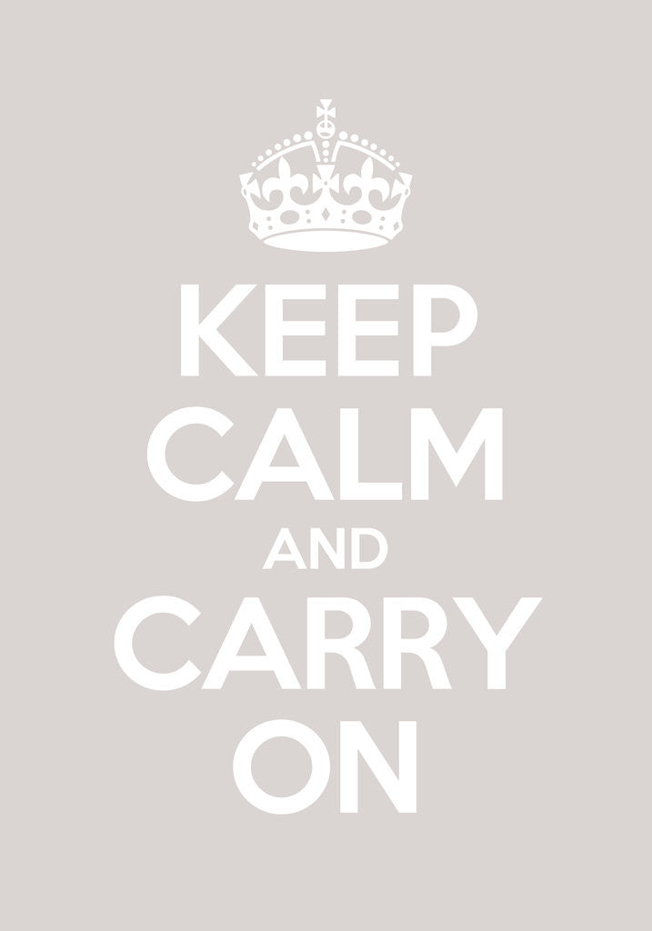 Detail of Keep Calm And Carry On Poster in Great White by Magnolia Box