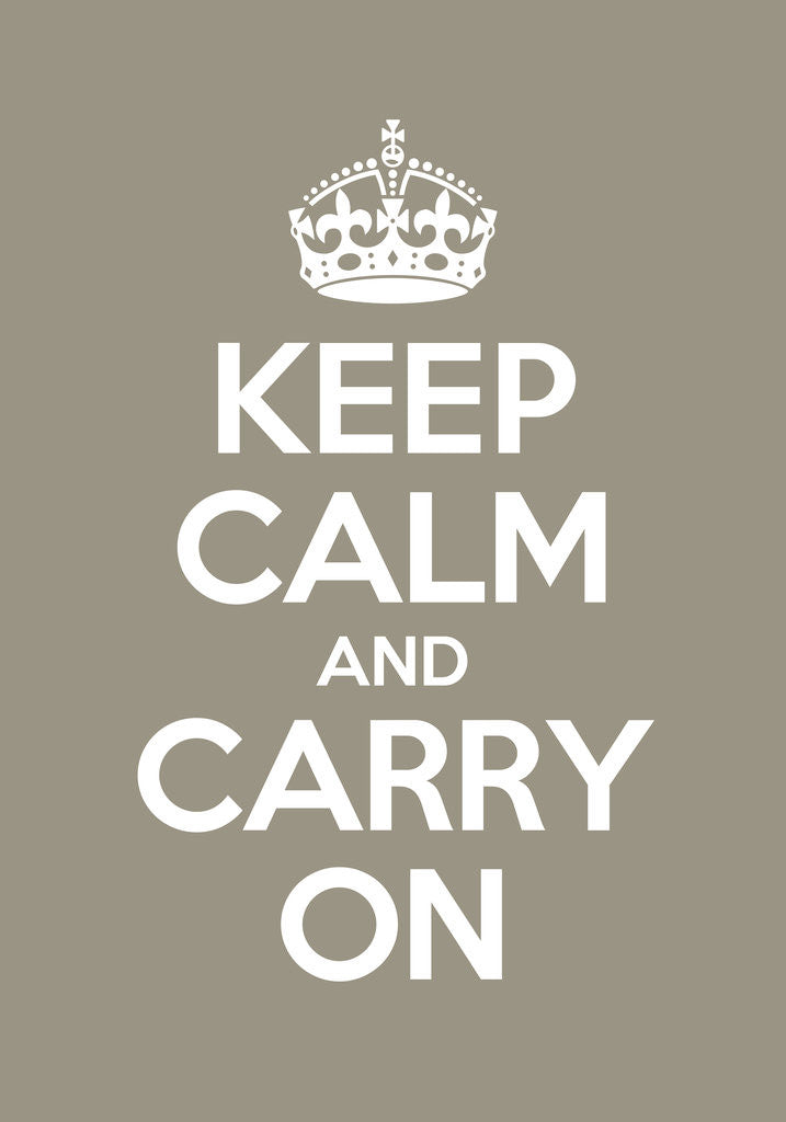Detail of Keep Calm And Carry On Poster in Mouses Back by Magnolia Box