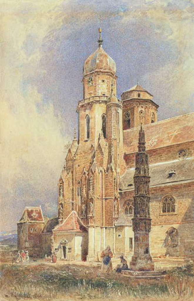 Detail of Abbey Church of Klosterneuburg, 1844 by Rudolph von Alt