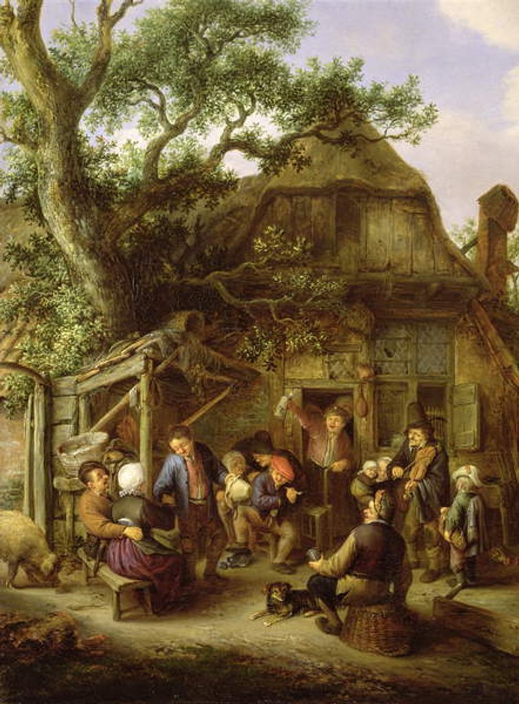 Detail of Happy Peasants, 1648 by Adriaen Jansz. van Ostade
