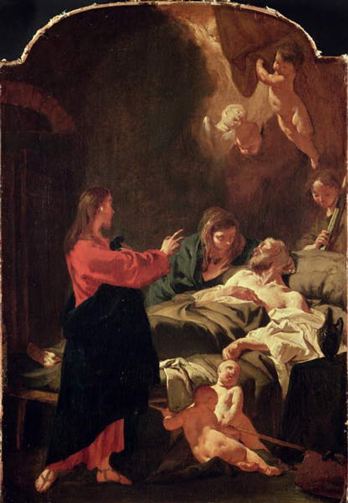Detail of The Death of St. Joseph by Giovanni Battista Piazzetta
