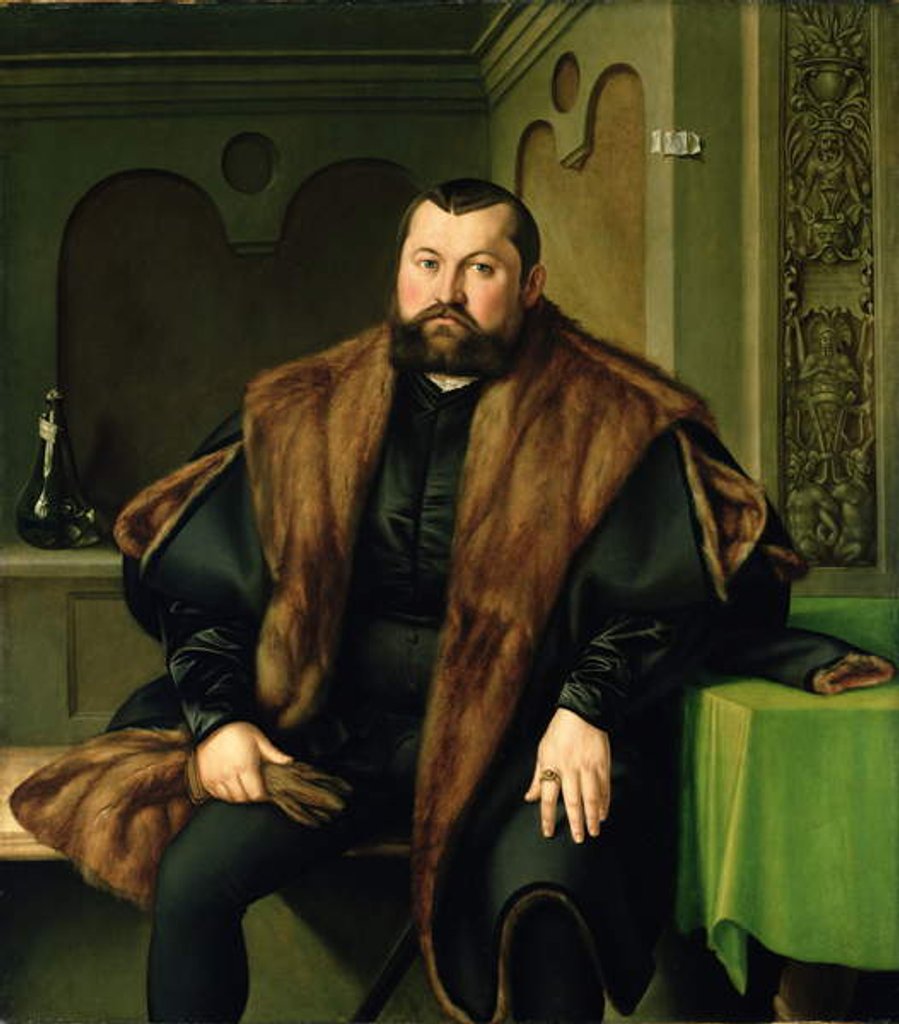 Detail of Portrait of Sigmund Baldinger, 1545 by Georg Pencz
