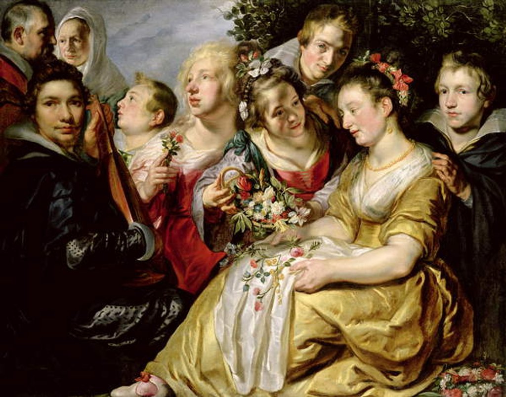 Detail of The Artist with the Family of his Father-in-Law Adam Van Noort, c.1616 by Jacob Jordaens