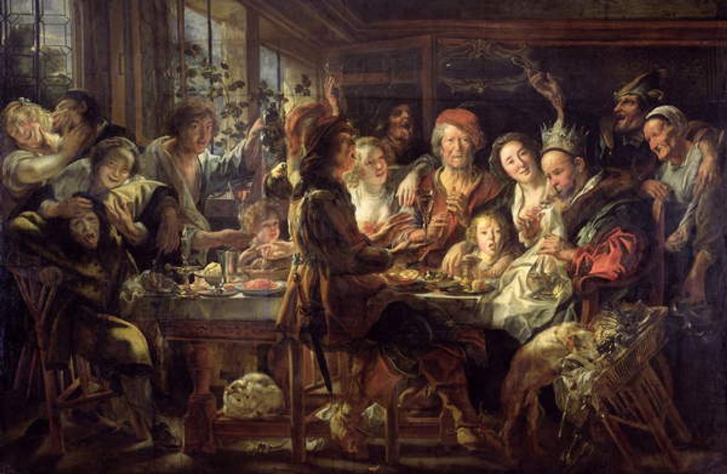 Detail of The Bean Feast 1637-38 by Jacob Jordaens