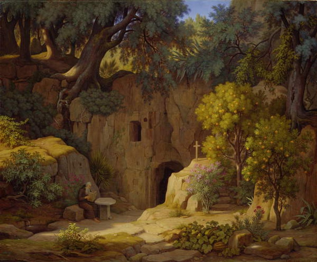 Detail of The Hermit, 1834 by Johann Martin von Rohden
