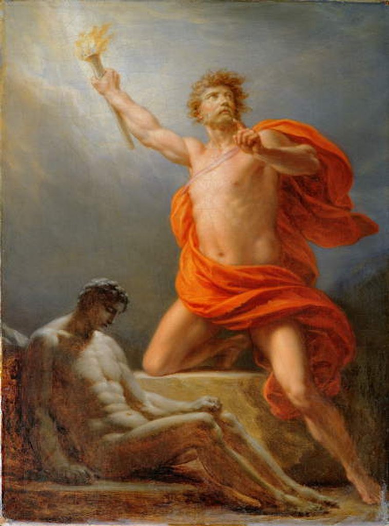 Detail of Prometheus Bringing Fire to Mankind, 1817 by Friedrich Heinrich Fuger