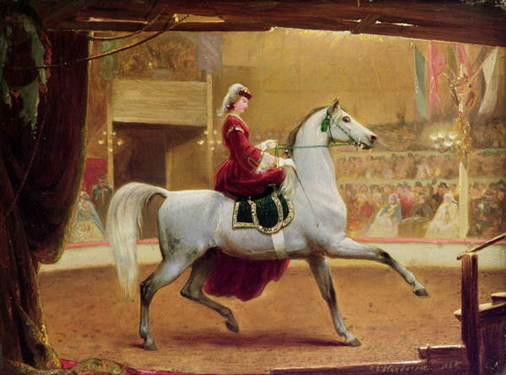 Detail of The Circus Rider, 1865 by Johann Jakob Eduard Handwerk