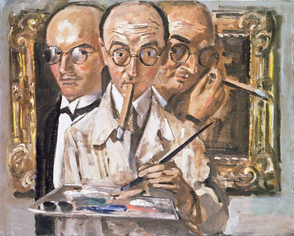 Detail of Three-Faced Self Portrait by Karl Leyhausen
