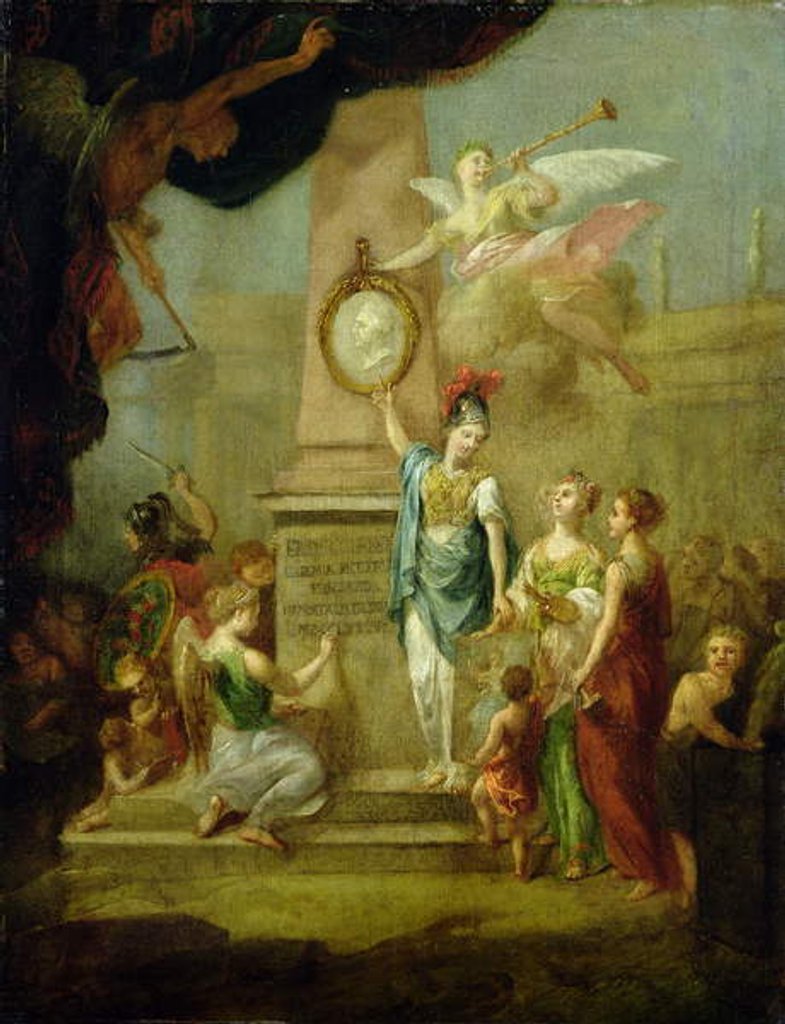 Detail of Allegory representing the foundation of the Kassel Academy of Art, c.1778 by Johann Heinrich Tischbein