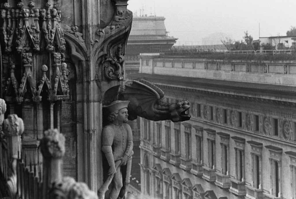 Detail of Sculpture Detail on Exterior of Il Duomo by Anonymous