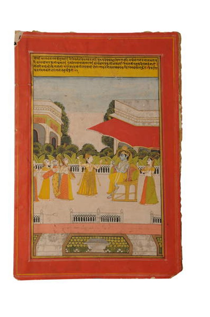 Detail of Ragamala miniature painting, Rajasthan probably Bundi, early 19th century by Rajasthani School