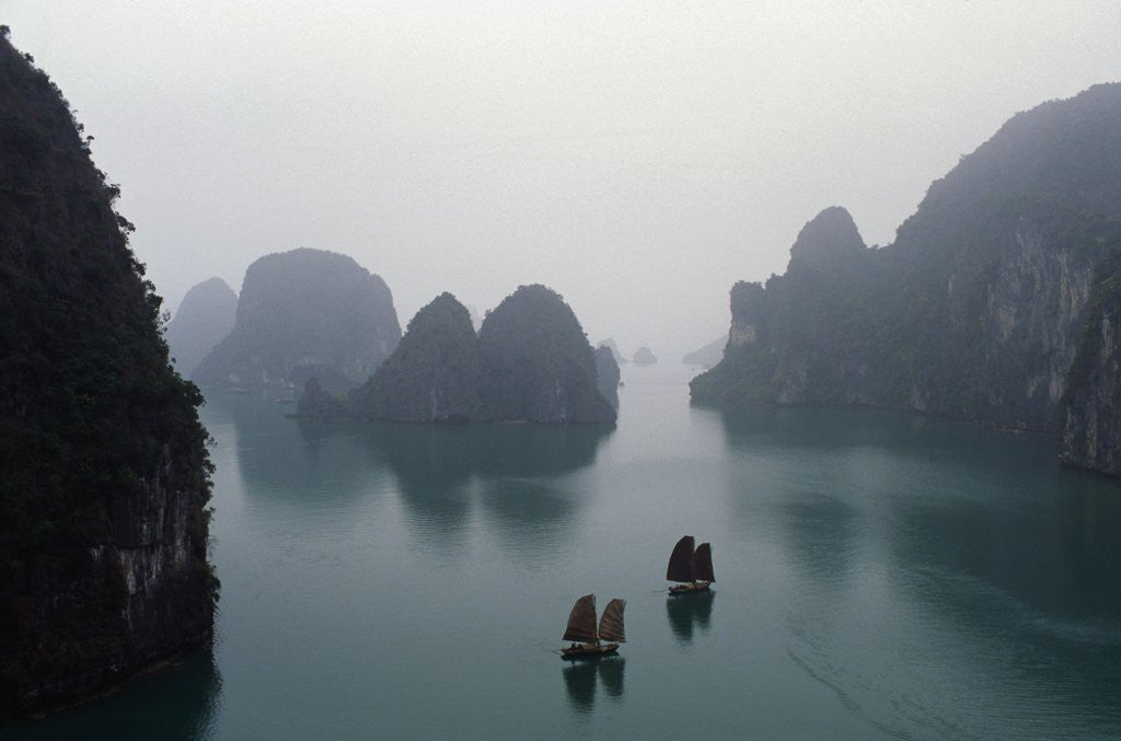 Detail of Junks in Ha Long Bay by Anonymous