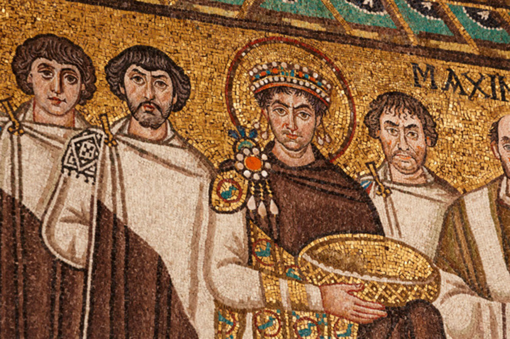 Detail of Emperor Justinian I by Italian School