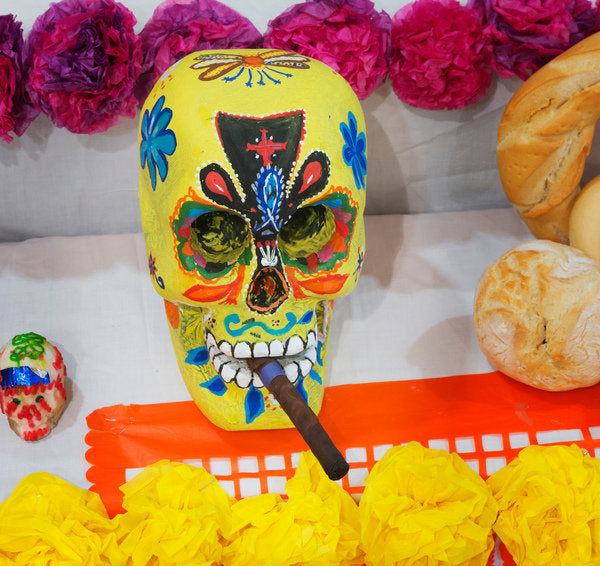 Detail of Mexican Day of the Dead figures by Anonymous