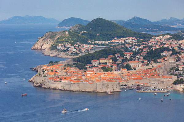 Detail of View of the old city and port, Dubrovnik, Croatia by Anonymous