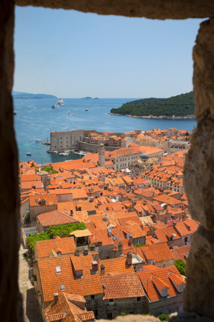 Detail of View over rooftops of the old town from the Minceta Tower, Dubrovnik, Croatia by Anonymous