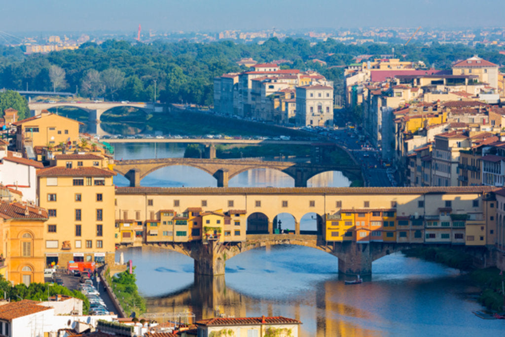 View from Piazzale Michelangelo to bridges across Arno river by Anonymous