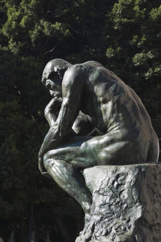 Detail of The Thinker by Auguste Rodin