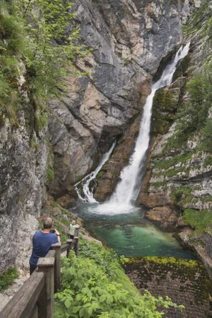 Detail of Savica waterfalls which feed into Lake Bohinj, Triglav National Park, Slovenia by Anonymous