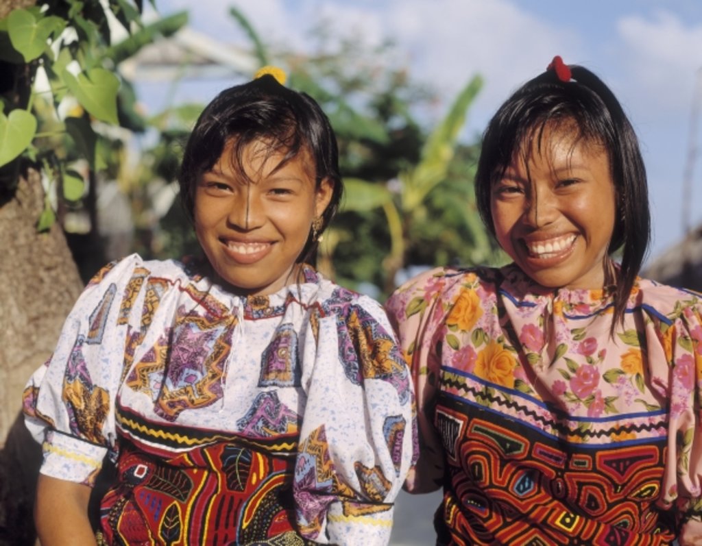Detail of Two Cuna Indian girls by Anonymous