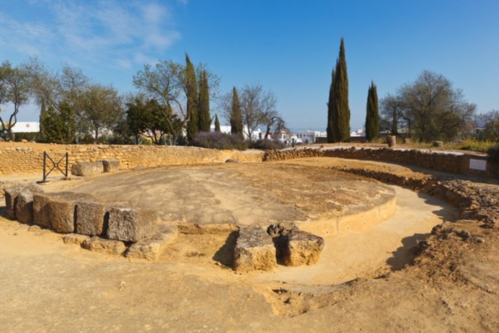 Detail of Circular mausoleum in the Roman necropolis of the Archaeological Complex, Carmona by Anonymous