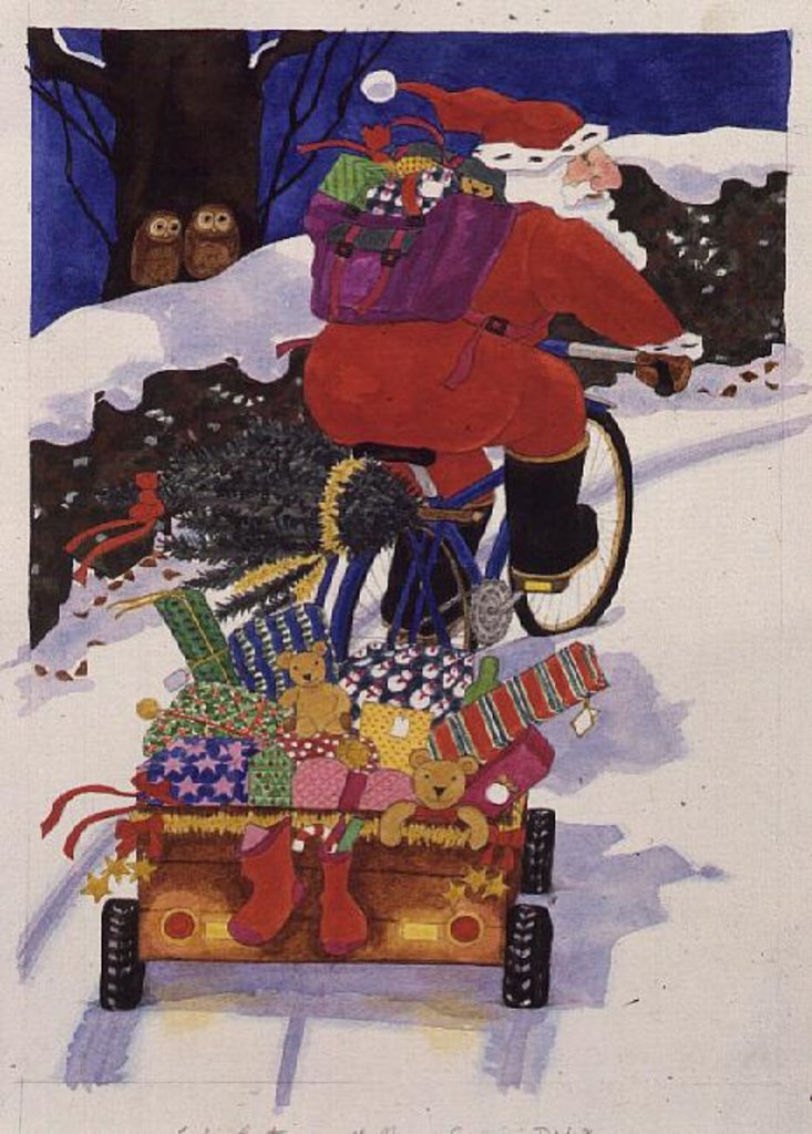 Detail of Santa's Bike by Linda Benton