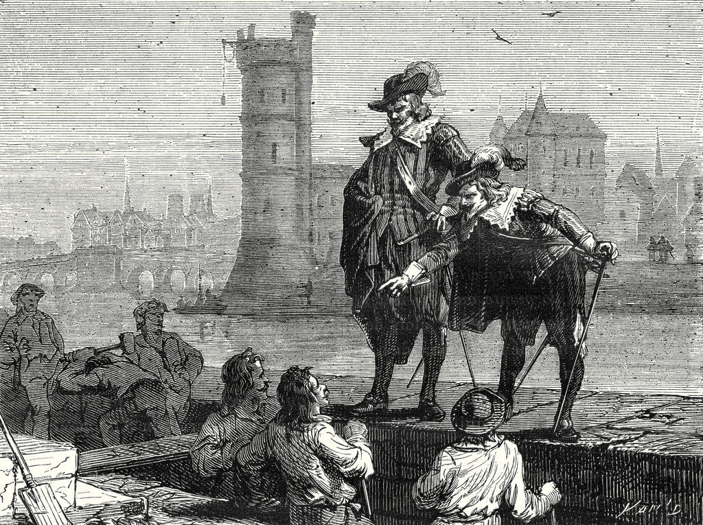 Detail of Salomon De Caus Performing the Functions of the King's Engineer in Paris by Anonymous