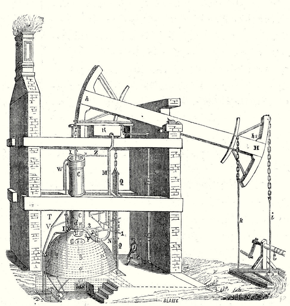 Detail of Newcomen Steam Engine Used in London in the Eighteenth Century for the Pumping Up of Water by Anonymous