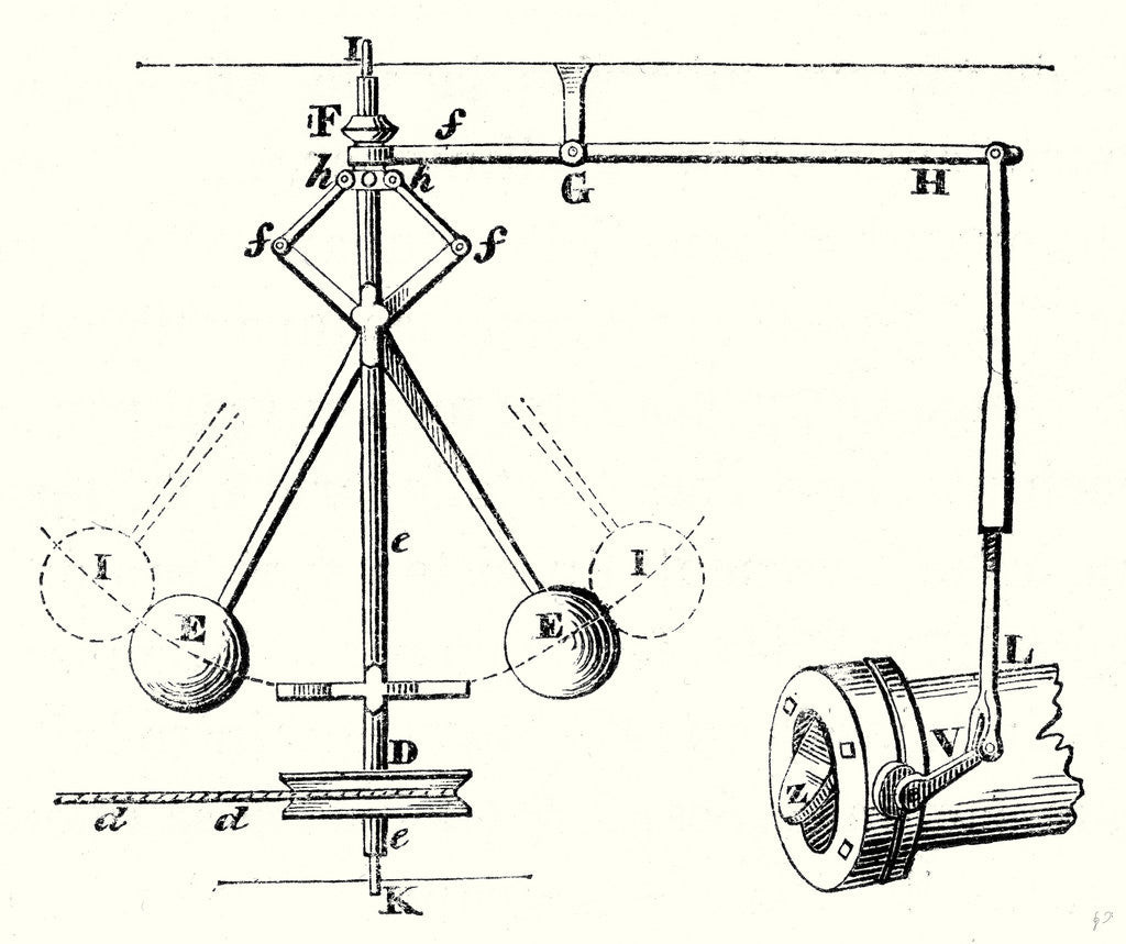 Detail of Watt's Centrifugal Regulator by Anonymous