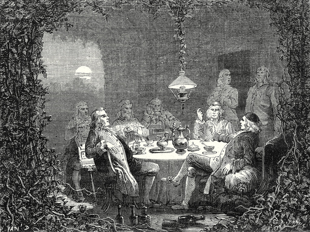 Detail of The Circle of Lunatics or Watt's Private Parties at His Heathfield Estate by Anonymous