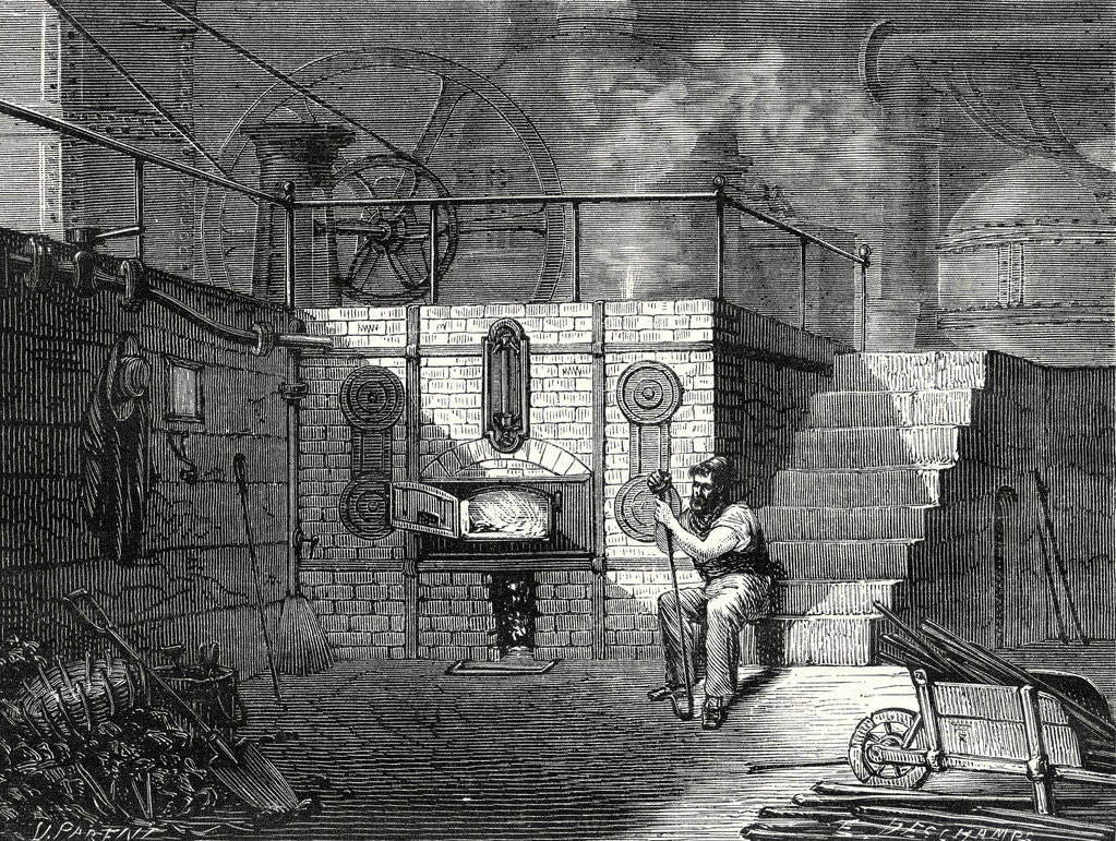 Detail of Hearth Boilers and Water Level of the Furnace of a Steam Engine by Anonymous