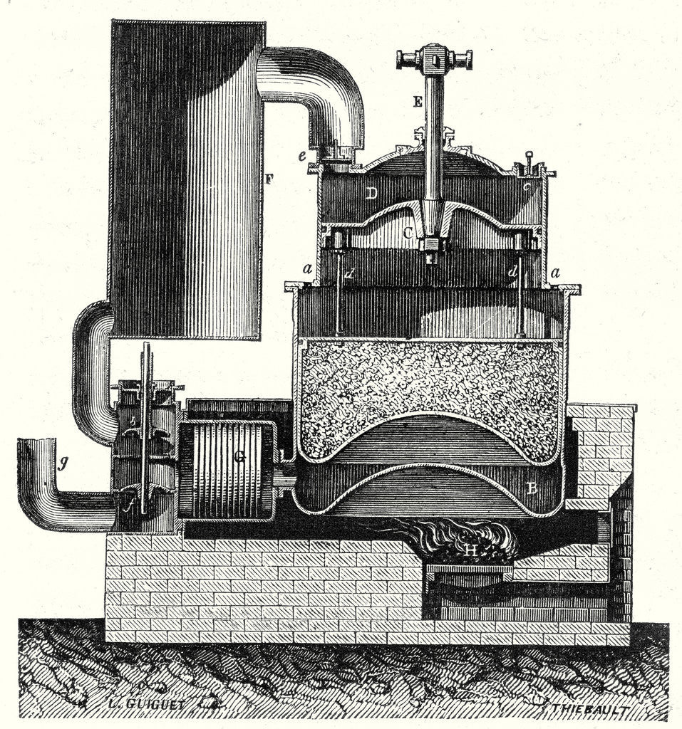 Detail of Ericsson's Hot Air Machine by Anonymous