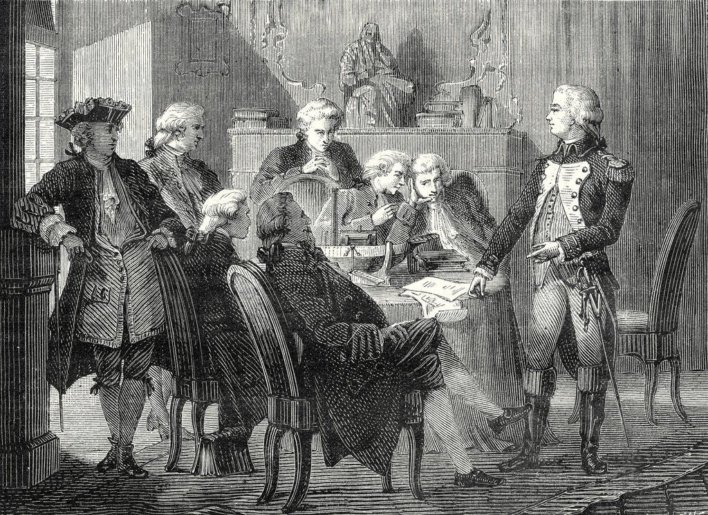 Detail of Meeting Held at the Estate of the Marquis Ducrest for Reviewing Plans of the Marquis Jouffroy by Anonymous