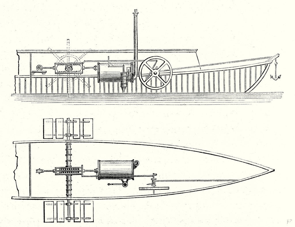 Detail of Mechanism of Marquis De Jouffrey's Paddle Steamer's Engine by Anonymous