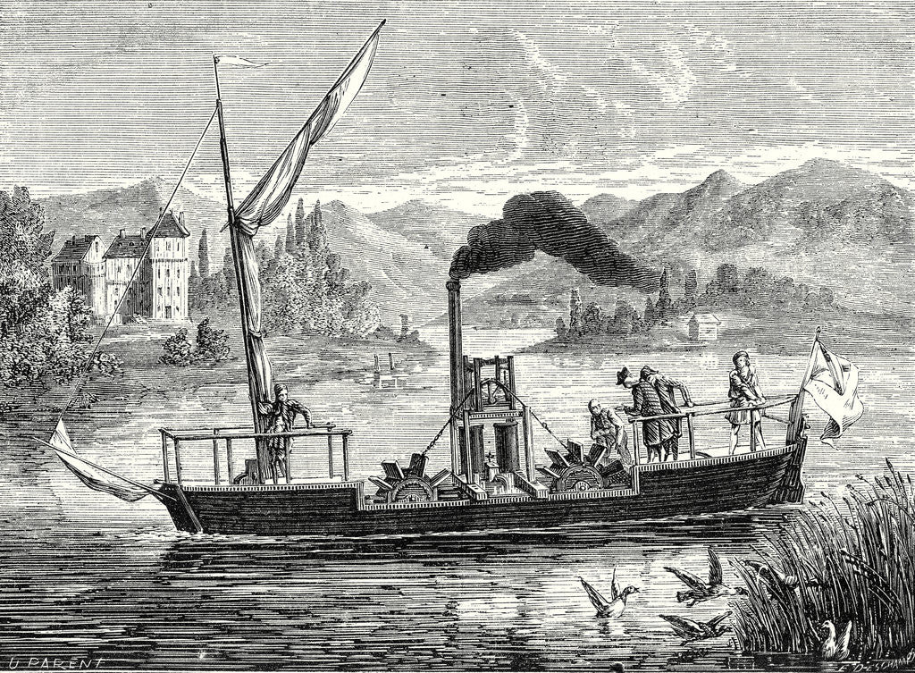 Detail of Experiment of Miller Taylor and Symington Made in 1789 on the Pond of the Land of Dalswinton by Anonymous