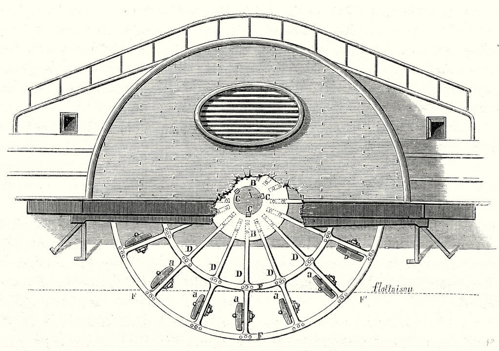 Detail of Impeller of a Steamboat by Anonymous