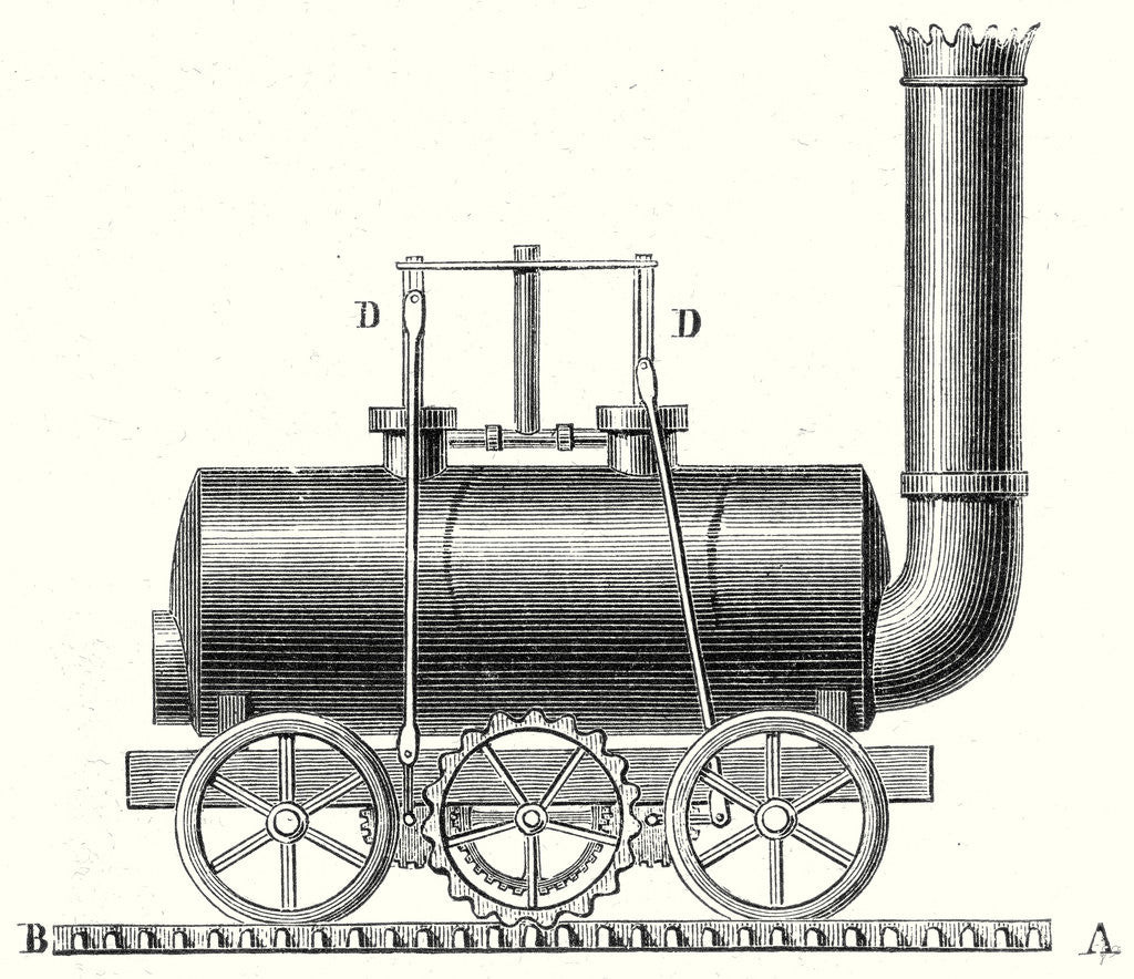 Detail of Blenkinsop's Toothed Rack Locomotive by Anonymous
