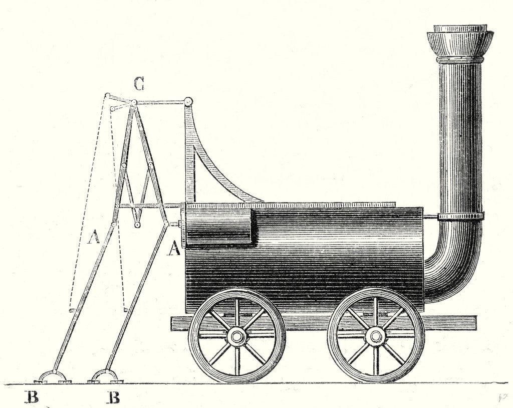 Detail of Brunton's Locomotive with Crutches by Anonymous