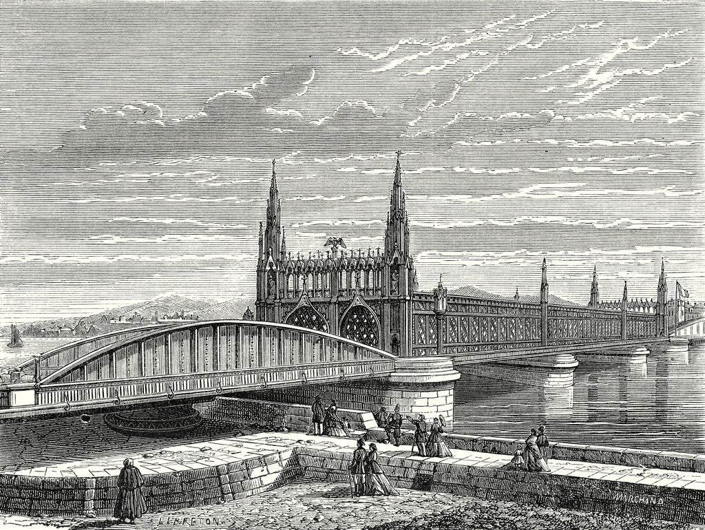 Detail of Bridge Over the Rhine Between Strasbourg and Kehl by Anonymous
