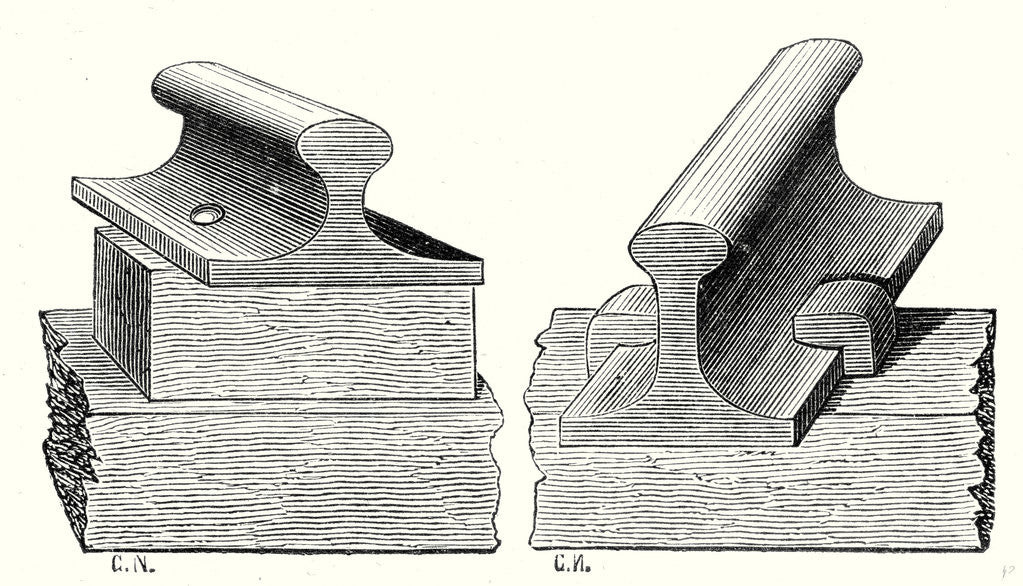 Detail of Example of a Rail Pad and a Vignoles Rail by Anonymous