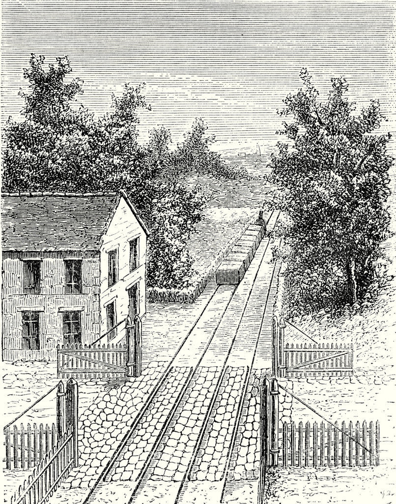Detail of Level Crossing and Barrier by Anonymous