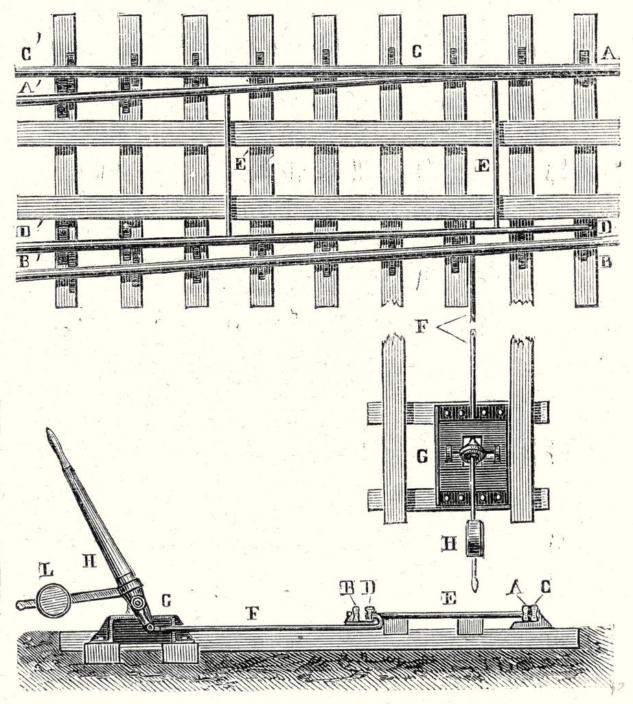 Detail of Railroad Switches by Anonymous